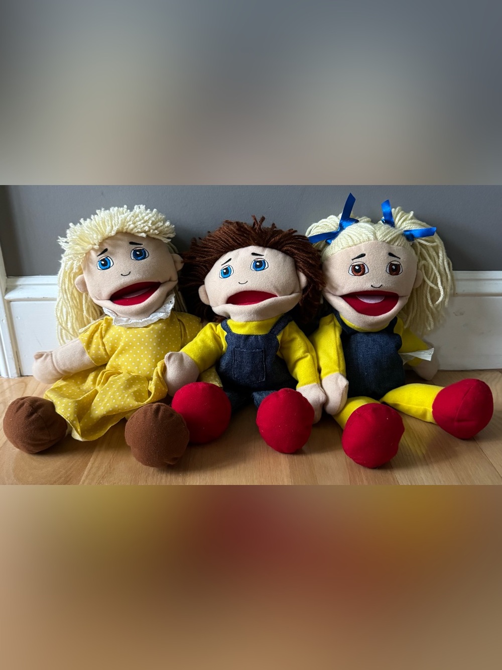 Marvel Education Hand Puppet Lot 3 Full Body Dolls Lillian Vernon Style 14”